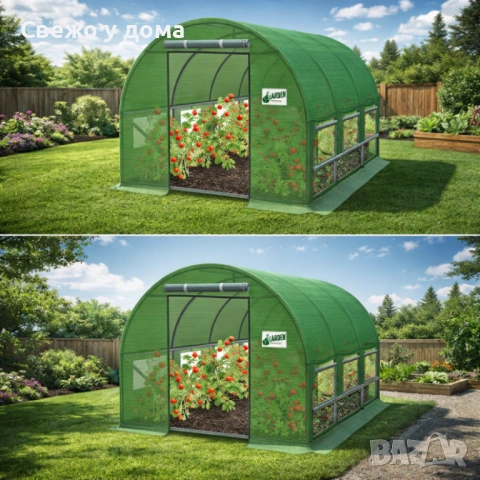 Градинска оранжерия 3 сегментова с допълнителна вентилация 3 х 2 х 2м, снимка 2 - Оранжерии - 54213452