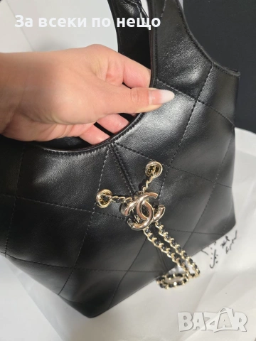 Chanel Basket Bag Дамска Черна Чанта От Телешка Кожа Код Brand Luxury Fashion38, снимка 3 - Чанти - 54961502