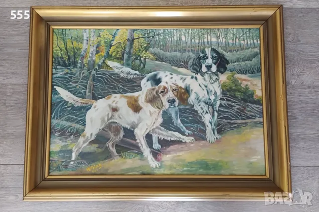 Картина масло - Hj. Frisch - Скандинавски художник