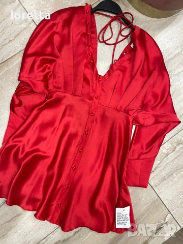 Къса сатенена рокля  asos , снимка 3 - Рокли - 54726121