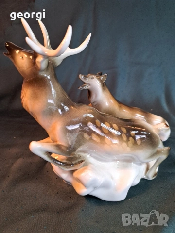 порцеланова статуетка Royal Dux Czechoslovakia елен 