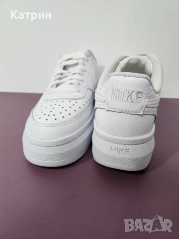 Бели Nike Court Vision Alta на платформа 38.5, снимка 5 - Маратонки - 54832362