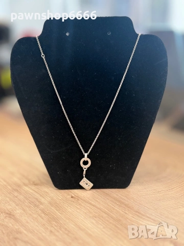 Сребърно колие Thomas Sabo Charm Club с талисман "Аудио касета" – Сребро 925, снимка 2 - Колиета, медальони, синджири - 55098589