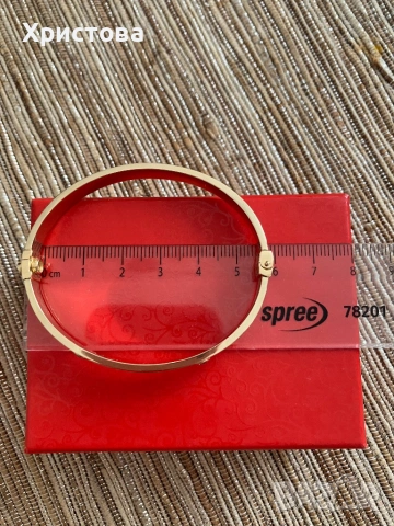 Златна гривна Cartier 14k.,8,07гр., снимка 5 - Гривни - 54932635