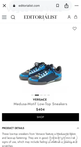 Обувки Versace размер 40, снимка 3 - Спортно елегантни обувки - 55474428