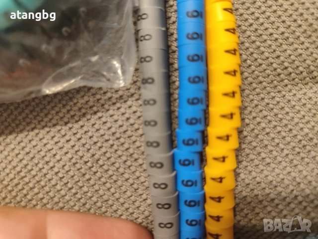 Гумени маркери за кабел 6мм, снимка 2 - Кабели и адаптери - 54294166
