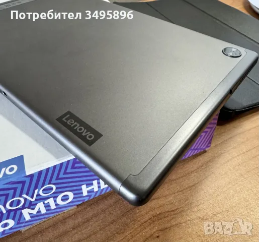 Таблет Lenovo Tab M10 HD (4GB/64GB, Wi-Fi, Iron Grey) + Оригинален кожен кейс, снимка 3 - Таблети - 55683214