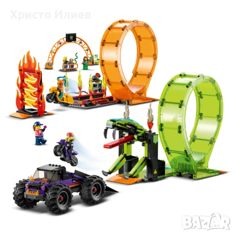 LEGO City Арена за каскади с два лупинга 60339 Лего, снимка 4 - Конструктори - 54695868