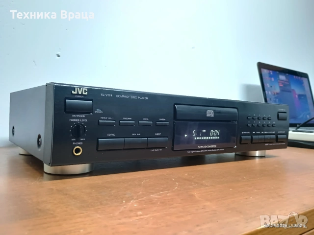 CD плеър JVC XL-V174BK в перфвктно техничеяко и много добро външно състояние. , снимка 2 - Аудиосистеми - 54568312