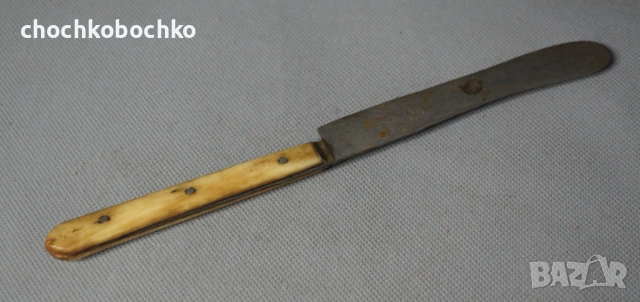 1910 Стар Български Нож Кокалена Дръжка Марка СК, снимка 5 - Антикварни и старинни предмети - 54877738