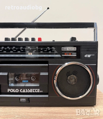 🔈Ретро радиокасетофон ITT-Nokia Polo Cassette 811 - Boombox - Профилактиран🔈, снимка 3 - Радиокасетофони, транзистори - 55189540