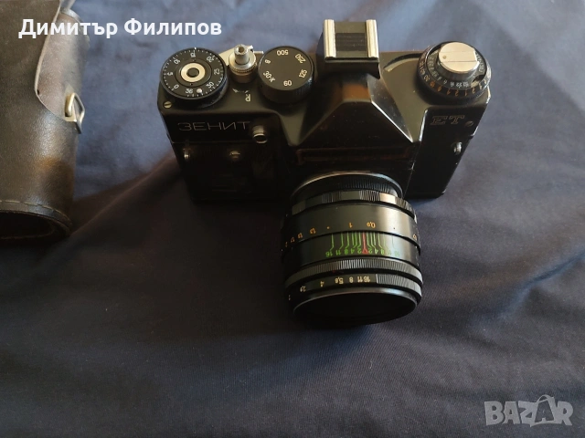 класически съветски огледално-рефлексен фотоапарат (SLR) Зенит ЕТ Zenit ET). С обектив Helios-44., снимка 5 - Обективи и филтри - 54674446