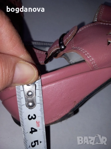 Розови сандали от естествена кожа, 39 номер, стелка 25 см, снимка 11 - Сандали - 53986061