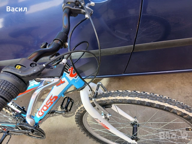 Детски велосипед Крос 24 цола, отличен, за дете 9/12г., снимка 4 - Велосипеди - 54180226