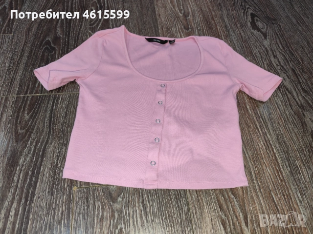 къса розова блузка , снимка 4 - Тениски - 53951429