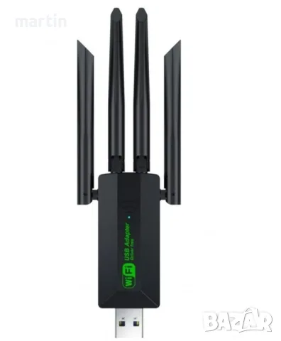 WIFI USB АДАПТЕР DUAL BAND 2.4G+5GHZ WI-FI DONGLE 4 АНТЕНА 802.11AC USB 3.0 , снимка 3 - Мрежови адаптери - 55467214