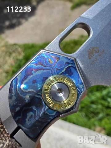 TwoSun TS142 М390 Titanium Integral Timascus-Micarta, снимка 5 - Ножове - 54329378