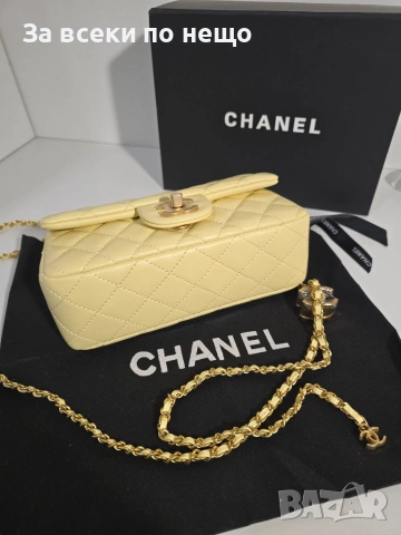 Chanel Flap Bag Gold logo Дамска Чанта От Естествена Телешка Кожа Код Brand Luxury Fashion26, снимка 6 - Чанти - 54960893
