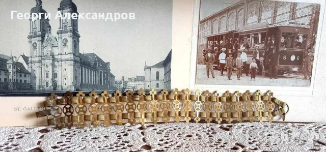 Старинна ВЪЗРОЖДЕНСКА ГРИВНА Тип КОРДОН Бронзова Майсторска Ръчна Изработка НАКИТ за НОСИЯ ОРИГИНАЛ, снимка 3 - Антикварни и старинни предмети - 55286884