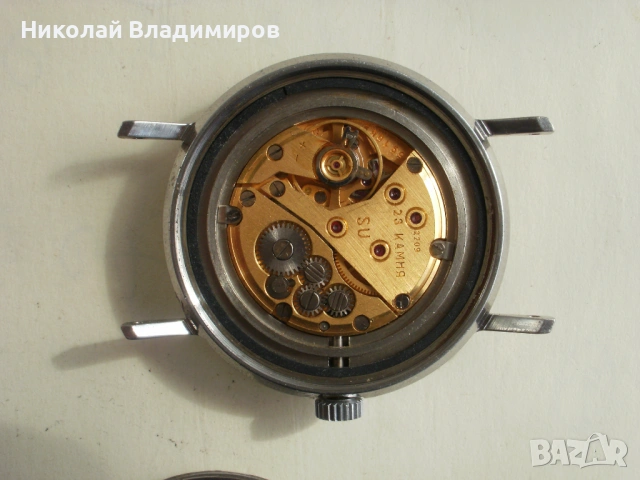 Sekonda стоманен мъжки ръчен часовник руски Полет Poljot de luxe, снимка 6 - Мъжки - 54089386