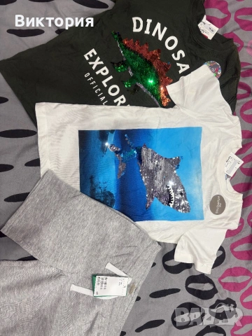 Нови блузки и панталонки  H&M 122-128 размер, снимка 4 - Детски Блузи и туники - 54482344