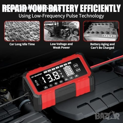 Ново Интелигентно зарядно 20A за кола мотор лодка каравана 12V 24V, снимка 6 - Друга електроника - 54151701