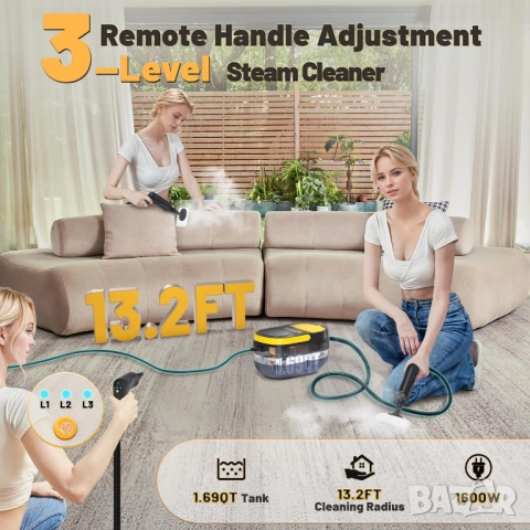 Парочистачка G1 1600W – професионално почистване с пара 15 аксесоара [НОВА] мощна парочистачка с бър, снимка 6 - Парочистачки и Водоструйки - 54094000