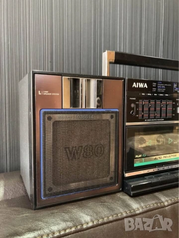 AIWA CA-W80 VINTAGE RETRO BOOMBOX Ghetto Blaster радио касетофон, снимка 5 - Радиокасетофони, транзистори - 54133608