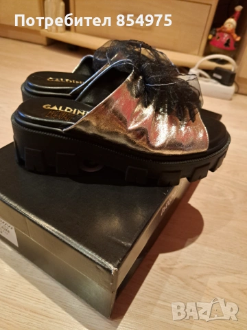 Дамски чехли естествена кожа 