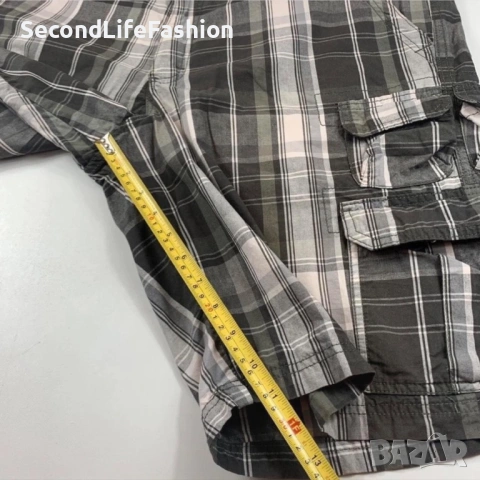 LEE Dungarees мъжки къси панталони размер 38 XXL каре, снимка 5 - Къси панталони - 54173135