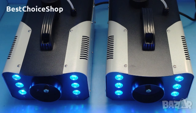 Два броя UKing 1200W машини за дим с 6 RGB LED светлини, дистанционно управление за партита и събити, снимка 4 - Други - 54953519