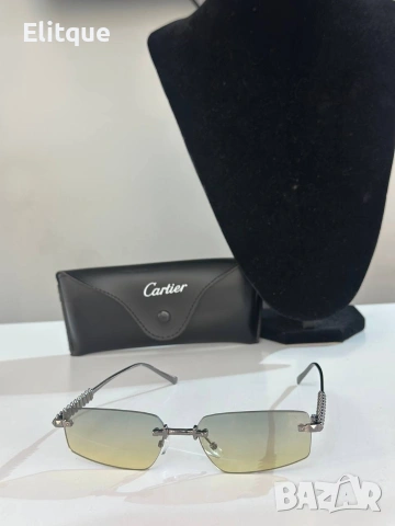 Очила + висок клас калъф + на марката кутия + сертификат + кърпичка cartier prada, снимка 7 - Слънчеви и диоптрични очила - 54609167
