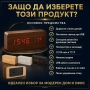Постоянно светещ електронен часовник с дигитален термометър за стая, снимка 4