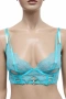Hunkemöller дамски сутиен 80D – тюркоазена дантела с ефектен дизайн, снимка 1