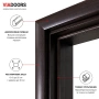 MDF интериорна врата N01 Венге | 70/80/90 см | Включено в цената Каса и пълен обков, снимка 4