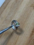 Дамски сребърен пръстен със злато и изумруд Cristofle jewellery , снимка 4