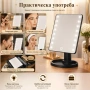 Настолно огледало с лед осветление LED стойка за гримиране грим тоалетка баня ново луксозно, снимка 3