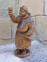 Красива Стара Дървена Фигура Монах , снимка 5