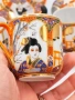 Satsuma Japan японски порцеланов сервиз за кафе,  „Lithophane Geisha“, снимка 7