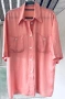 Alberto Fabiani 100% коприна – luxury oversized риза в цвят Peach Amber Италия, снимка 10