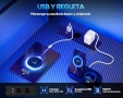 Геймърско бюро Coleshome LED 110x80 с чекмеджета, снимка 7