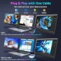 QQH 15.6" разширител на екрана за лаптоп, 1080P троен преносим монитор за лаптоп с ултратънък IPS ди, снимка 6