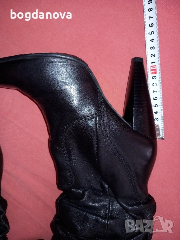 Нови ботуши на ток, естествена кожа, 40 номер, снимка 7 - Дамски ботуши - 53996107