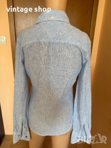 Риза морски десен райе Tommy Hilfiger, размер S/XS, снимка 5 - Ризи - 54627210