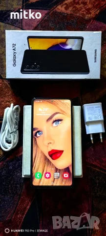 SAMSUNG GALAXY A72-Перфектно състояние.Пълен комплект , снимка 2 - Samsung - 55448651