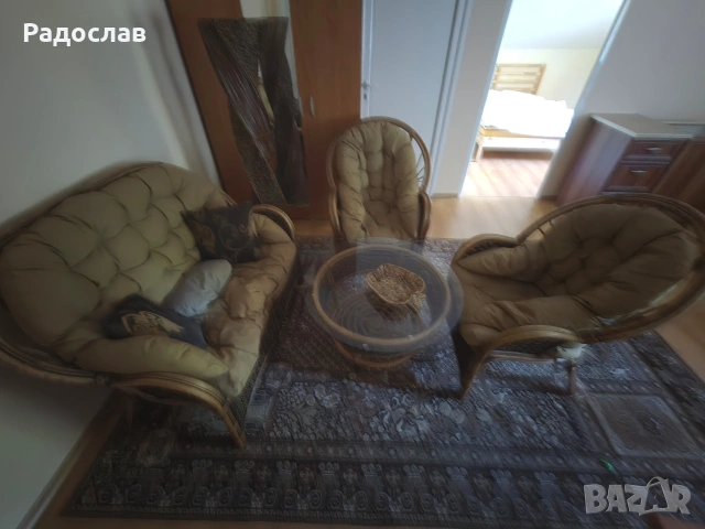 Естествен ратан, снимка 9 - Дивани и мека мебел - 54723335