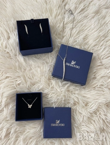 огърлица обеци химикалите Сваровски Swarovski, снимка 8 - Бижутерийни комплекти - 38083661