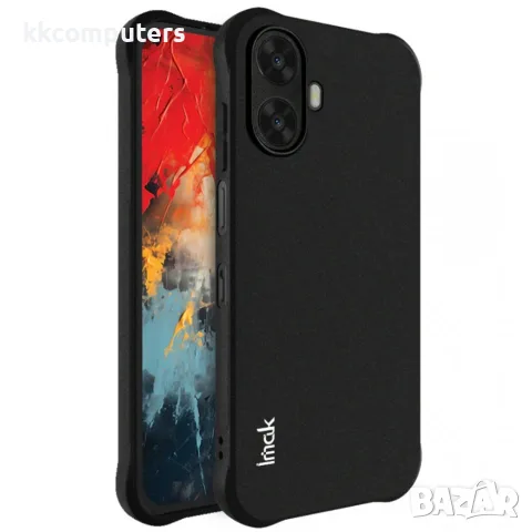 IMAK за TCL K70 NxtPaper 5G Airbag Удароустойчив TPU Калъф със Скрийн Протектор – Матов Черен