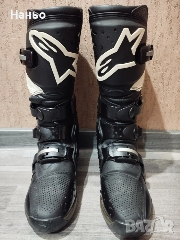 Мотокрос-Ендуро ботуши-Alpinestars-TECH-3!Номер-44.5!, снимка 3 - Мотоциклети и мототехника - 54370938