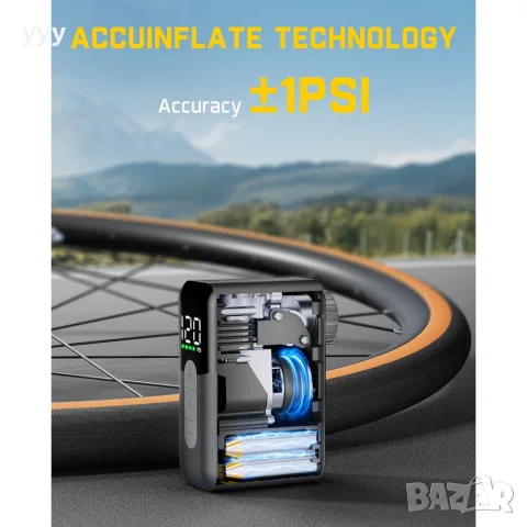 Fanttik X10 Ace Mini Bike Pump , снимка 8 - Компресори - 55428872